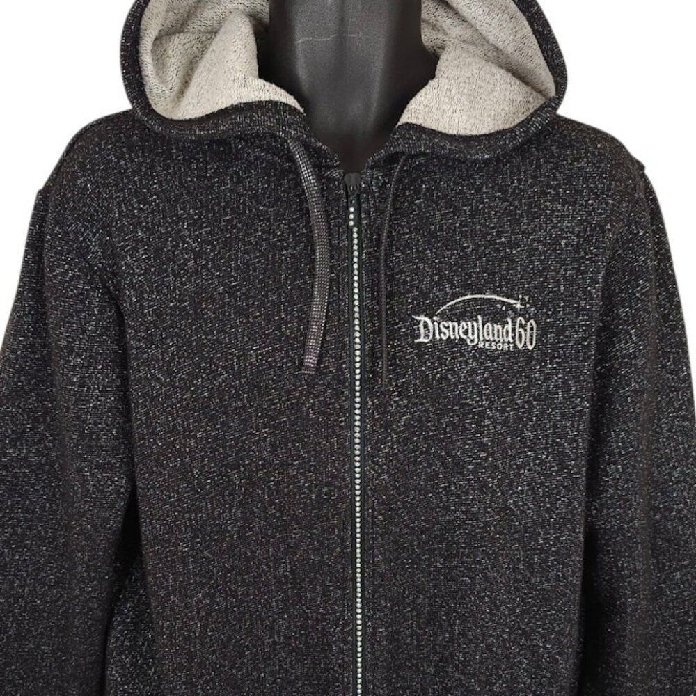Disneyland Sweatshirt Hoodie Womens Size 2XL Black 60 Diamond Celebration